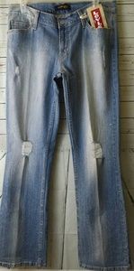 Levi's Too Superlow Distressed Boot Cut Jeans